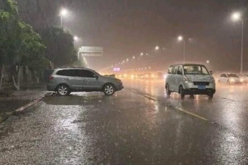 هطول أمطار غزيرة على العاصمة صنعاء 