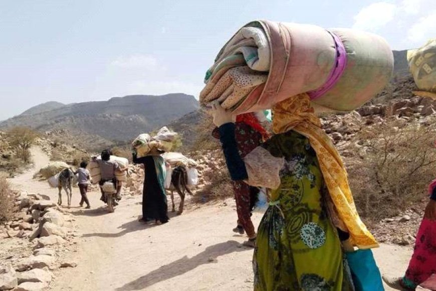 نزوح 226 أسرة يمنية خلال أبريل الماضي