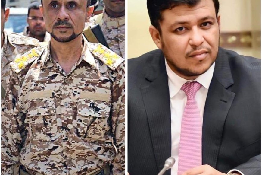 عضو مجلس القيادة الرئاسي الدكتور العليمي يعزي العميد عبده فرحان في استشهاد نجله بجبهات تعز