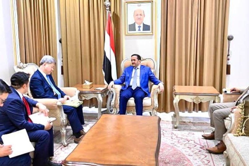 عضو مجلس القيادة الرئاسي عثمان مجلي يلتقي السفير الكوري