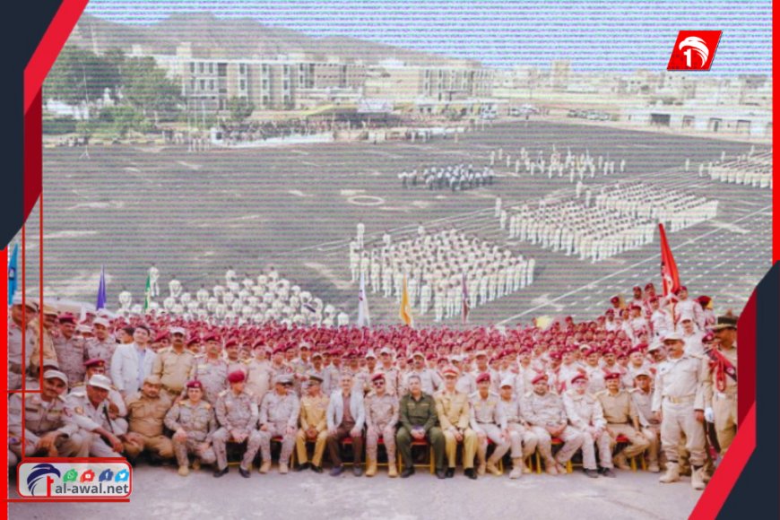 عرض عسكري مهيب في عدن..  الكلية الحربية تخرج الدفعة الثالثة جامعيين