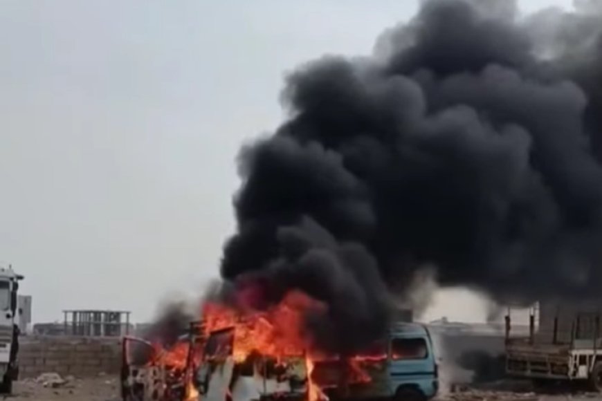 حرائق مروعة في عدن جراء احتراق مركبتين غازيتين تثير الذعر بين السكان