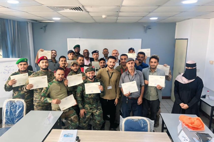 اختتام دورة تدريبية متخصصة في &quot;اساسيات امن الطيران&quot; بمشاركة عدد من منتسبي هيئة الطيران ومطار عدن الدولي