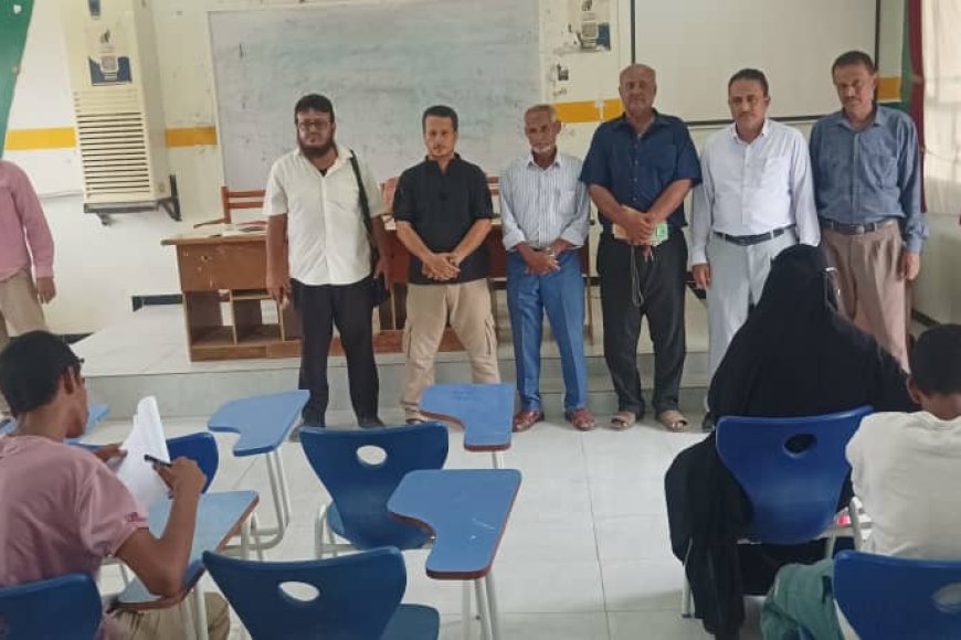 كلية صبر للعلوم والتربية جامعة لحج تدشن امتحانات المفاضلة للعام الجامعي