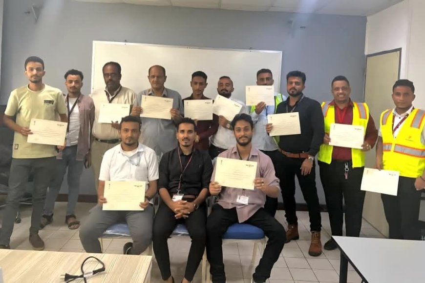 مطار عدن الدولي يختتم الأسبوع الثاني من تدريب التوعية الأمنية لـ30 موظفاً من كوادره 