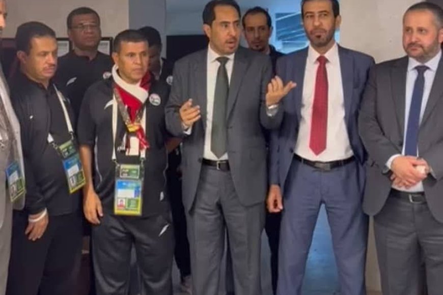 الوزير البكري يشدّ من ازر لاعبي منتخب الشباب عقب الخسارة من السعودية