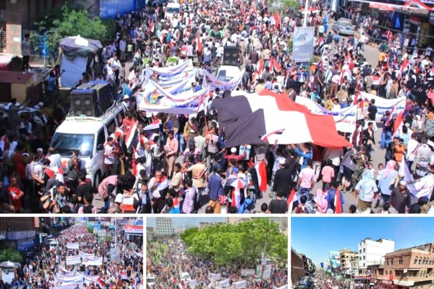 عشرات الآلاف في تعز يحتشدون احتفاءً بالذكرى الـ63 لثورة 26 سبتمبر