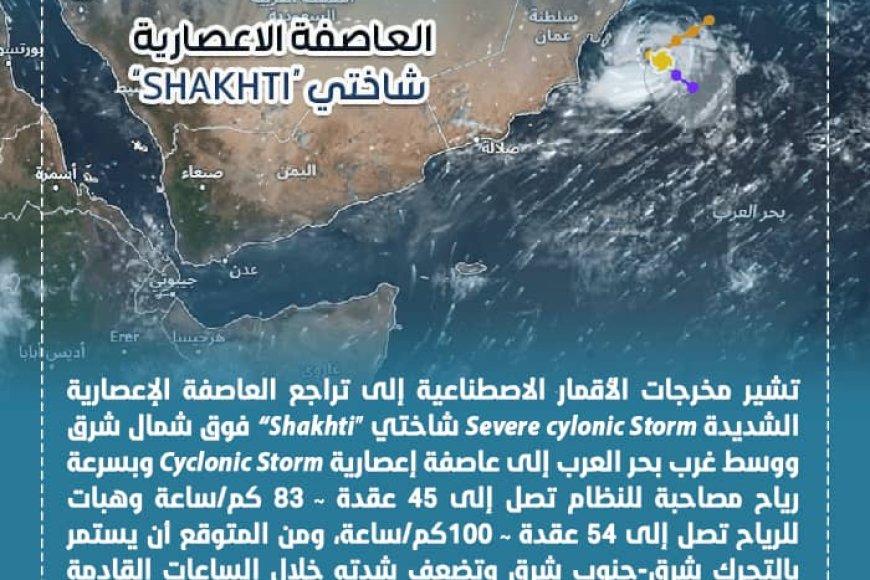 الأرصاد الجوية تؤكد أن المنخفض الجوي في بحر العرب تراجع إلى عاصفة إعصارية