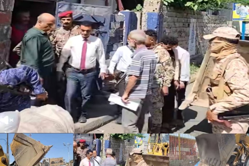 حملة ميدانية شاملة لإزالة طرمبات الغاز والنفط العشوائية والمخالفة في «القاهرة» بتعز