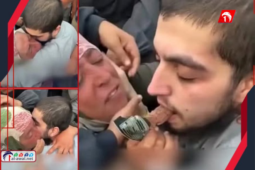  لحظة استقبال أم فلسطينية لابنها الأسير تجاوزت الكاميرا وأبكت الملايين