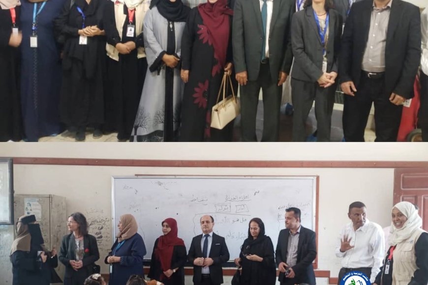 زيارة السفيرة الفرنسية لمشروع التغذية المدرسية في محافظة عدن