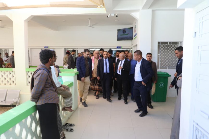 محافظ حضرموت الأستاذ مبخوت بن ماضي  يدشّن تشغيل بنك الدم وقسم العمليات في مستشفى بضة العام بدوعن