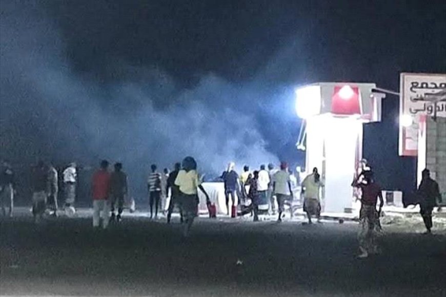 انفجار بمحطة غاز في مجمع دوفس التجاري بأبين