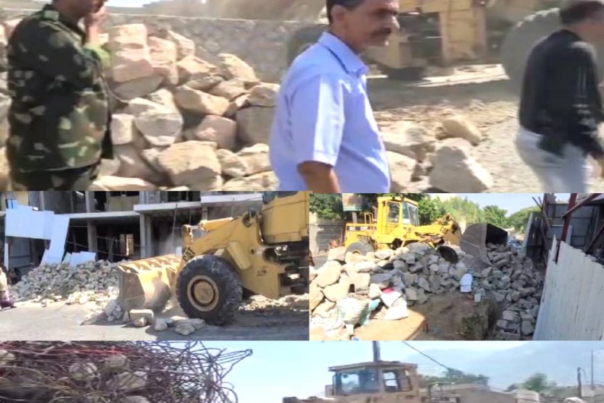 حملة ميدانية لإزالة مخالفات البناء في مديرية القاهرة بتعز لتعزيز النظام والحضارة