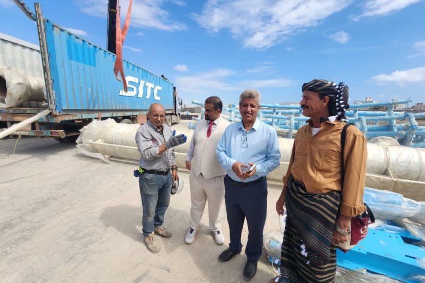 وصول أولى تجهيزات حديقة عدن الكبرى في خورمكسر