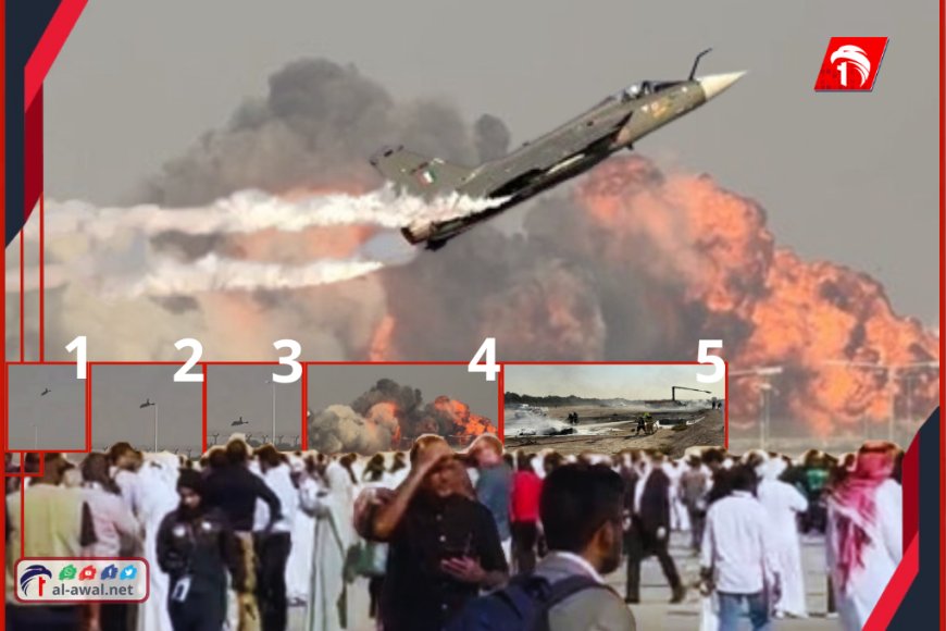 شاهد بالفيديو والصور الكارثة الجوية في سماء الإمارات!..  مقاتلة هندية تتحطم ومقتل طيارها (تفاصيل)