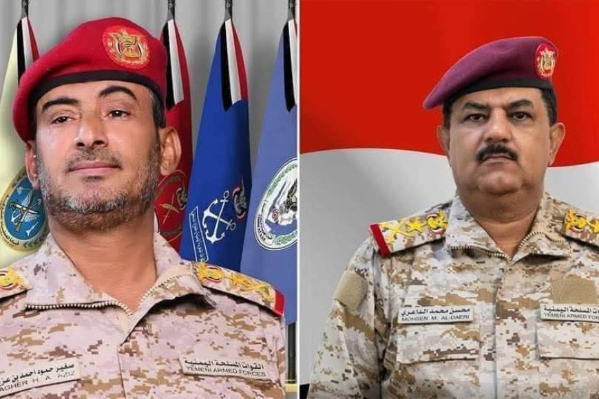 وزير الدفاع ورئيس هيئة الاركان يرفعان برقية تهنئة لفخامة الرئيس في ذكرى الاستقلال الوطني