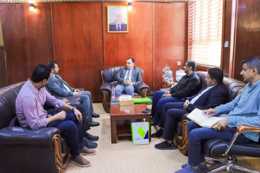 الوزير السقطري.. يناقش مع مؤسسة صلة للتنمية المشاريع المنفذة بالقطاعين الزراعي والسمكي