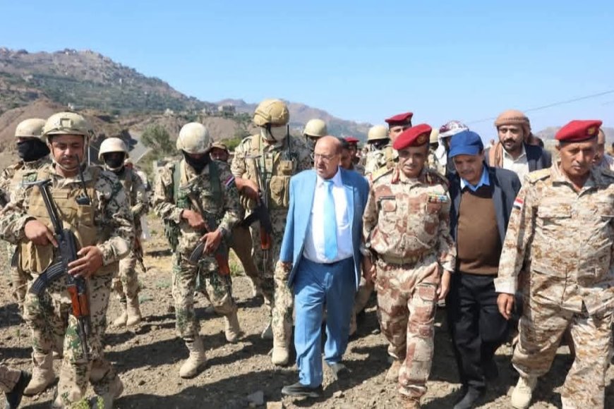 تعز.رئيس مجلس النواب يزور اللواء 35 مدرع ومديريتي المواسط والشمايتين