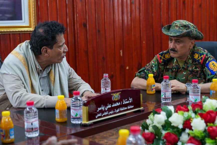 محافظ المهرة يلتقي اللواء باعش وقيادات المجلس الانتقالي ويؤكد أهمية توحيد الجهود للحفاظ على الأمن والاستقرار