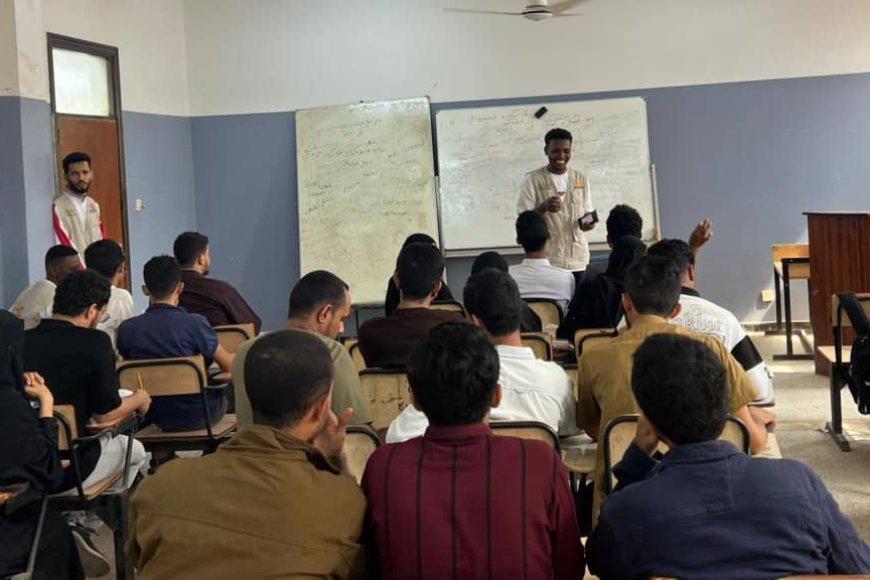 بالشراكة مع المؤسسة الطبية الميدانية.. كلية الحقوق بجامعة عدن تنفذ نزولات توعوية لطلابها 