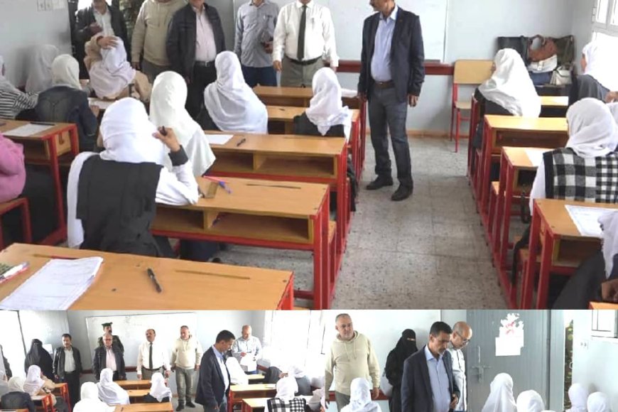 تعز.. مدير عام «القاهرة» يدشّن امتحانات الفصل الدراسي الأول للعام 2025–2026