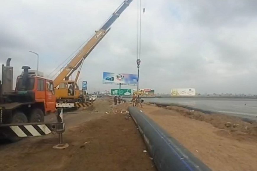 بدء المرحلة الثانية من مشروع إعادة تأهيل أجزاء من خط الضخ الرئيسي في الخط البحري