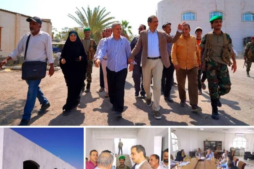 محافظ عدن يطّلع على سير العمل في مبنى إدارتي الطرق والإنارة ويوجّه بمعالجة أي إشكاليات تعترض تنفيذ المشاريع الجارية