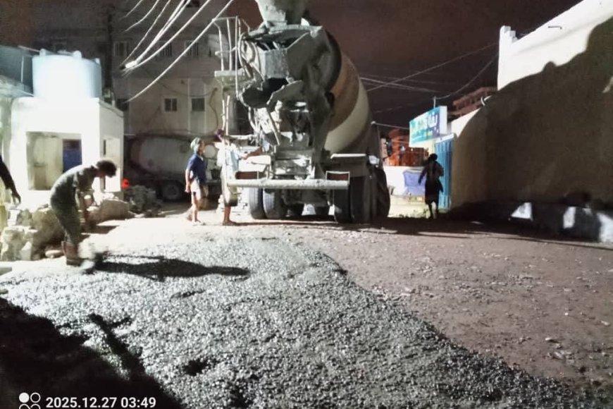 استمرار العمل بإنشاء مصدات السيول في حي الكبسة بالمعلا استمرار العمل بإنشاء مصدات السيول في حي الكبسة بالمعلا