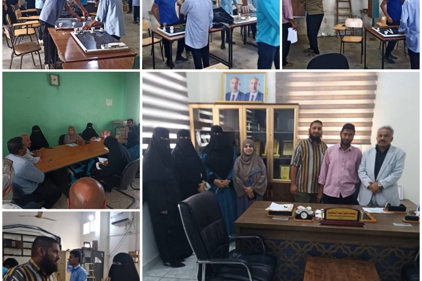 برئاسة الشكلية.. فريق فني وإداري من مكتب التعليم الفني يتفقد المعهد المهني الصناعي بخورمكسر