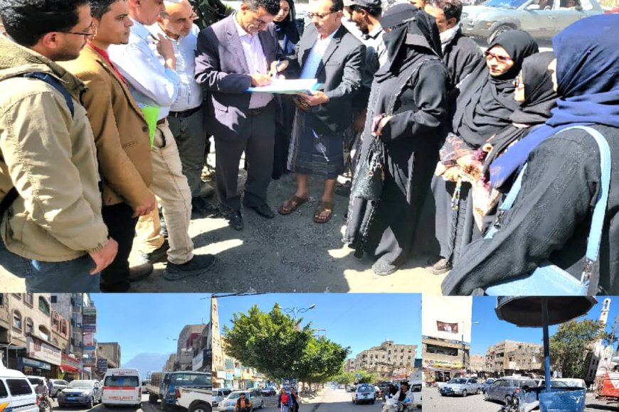 تسليم مواقع مشاريع صيانة وتأهيل وإضافة طبقة إسفلتية لشوارع القاهرة بــ«تعز»  