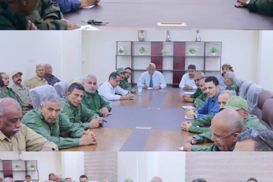 اللواء مطهر الشعيبي يترأس اجتماعًا أمنيًا موسعًا لبحث مستجدات الوضع وتعزيز الأمن والاستقرار في عدن.