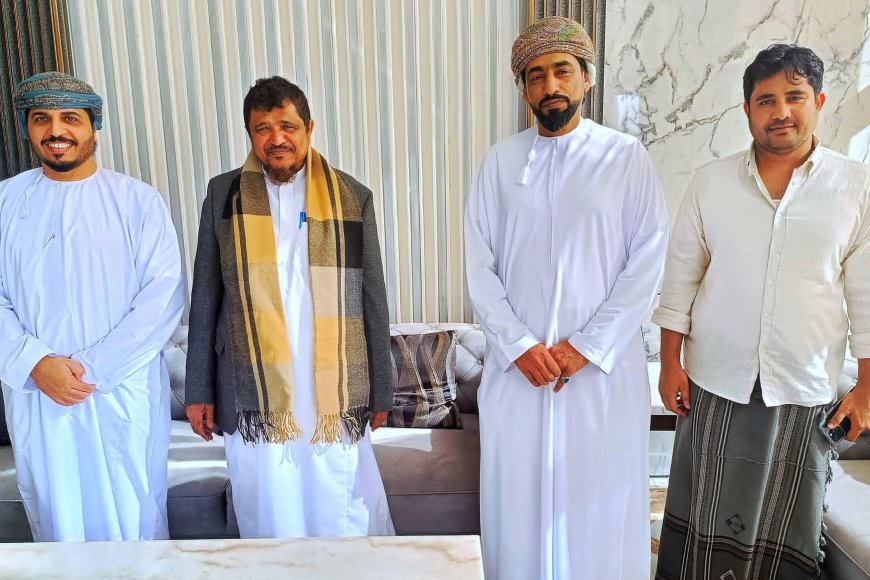 وصول رئيس الهيئة العُمانية للأعمال الخيرية إلى المهرة واستقباله من قبل الأمين العام بمدينة الغيضة