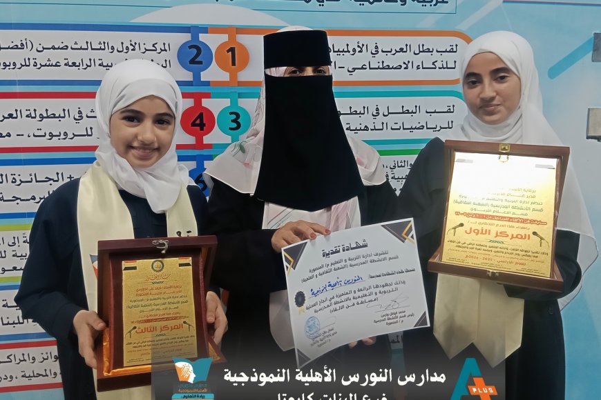 مدارس النورس الأهلية تحصد المركز الأول على مستوى مديرية المنصورة في مسابقة فن الإلقاء