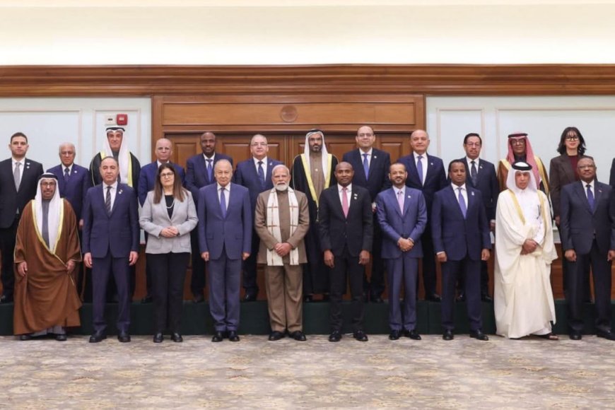 رئيس وزراء الهند يستقبل رؤساء الوفود العربية بحضور مصطفى نعمان