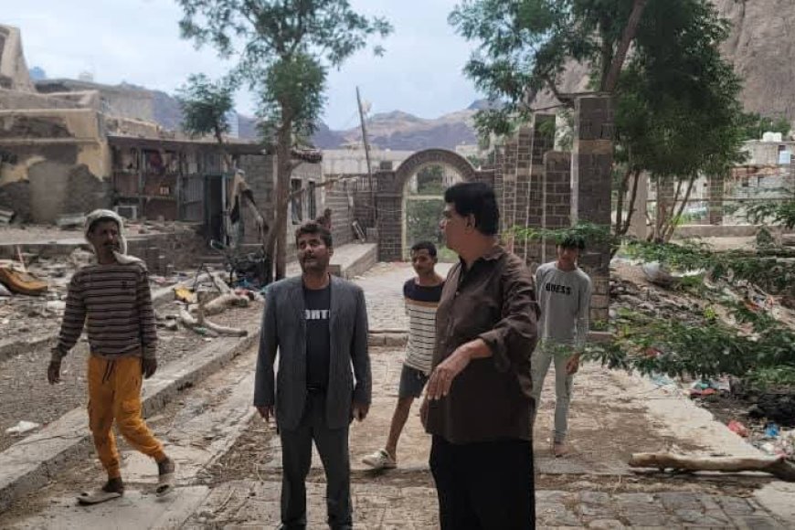 وكيل نيابة الآثار بعدن يتخذ إجراءات قانونية ضد محاولات التعدي على (حوش) معبد أثري في كريتر