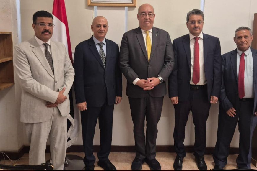 الشرجبي ودماج والقدسي يبحثون مع ممثل اليونسكو تعزيز التعاون في قطاعات المياه والثقافة والتعليم