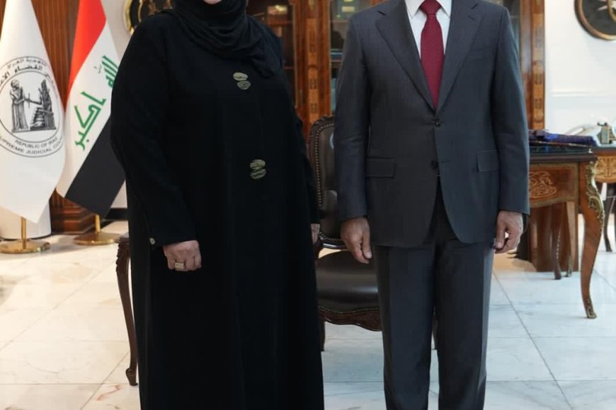 القاضي صباح العلواني تلتقي رئيس مجلس القضاء الأعلى العراقي وتؤكد أهمية توسيع التعاون القضائي العربي