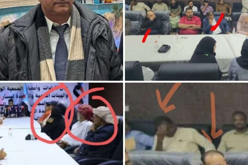 صور تثير عاصفة.. لماذا غطى قادة (بيان حل الانتقالي من عدن)  وجوههم أثناء الإعلان؟!!