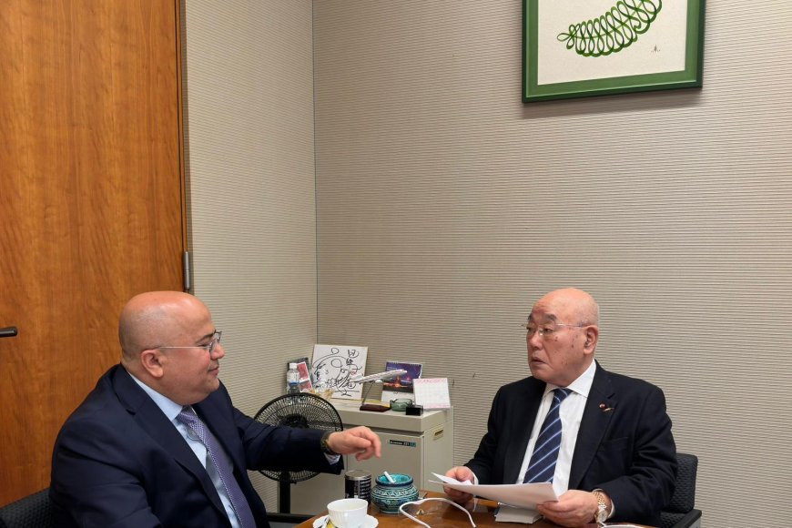 طوكيو: السفير السنيني يبحث مع المستشار الخاص لرئيسة الوزراء مستجدات الأوضاع في اليمن والمنطقة 