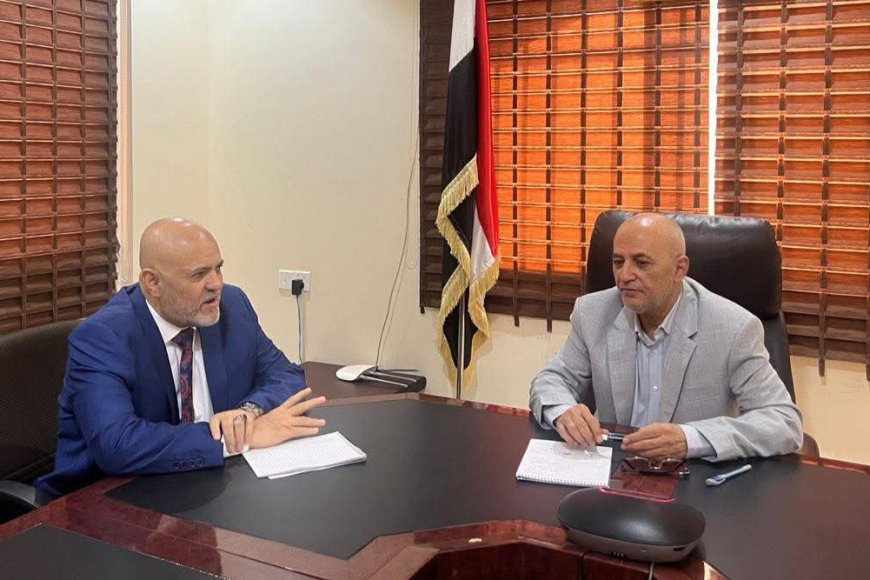 وزير المياه والبيئة يناقش مع محافظ تعز الوضع المائي والبيئي بالمحافظة