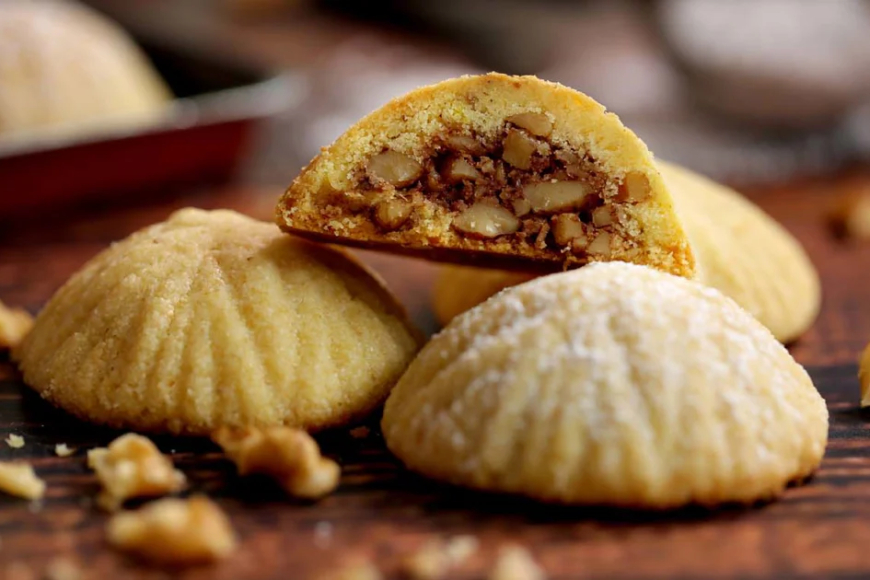 معمول العيد ( معمول بالجوز ) .. مقاديره و طريقة تحضيره معمول العيد ( معمول بالجوز ) .. مقاديره و طريقة تحضيره