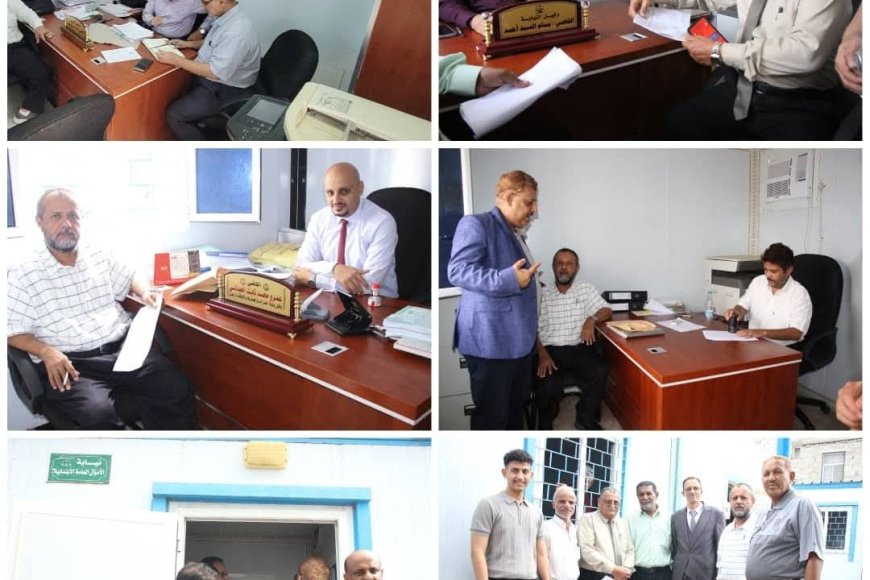 التفتيش القضائي والنيابة العامة ينفذان زيارة تفقدية لنيابات عدن عقب انتهاء إجازة عيد الفطر