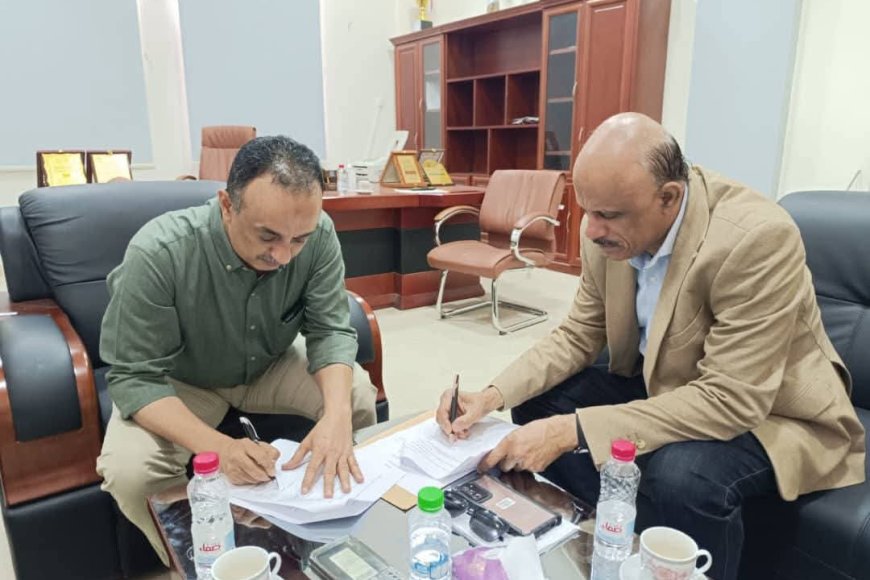 الشعبي و التميمي يوقعان اتفاقية تفاهم بين مكتب الصحة بعدن وكلية الطب جامعة عدن
