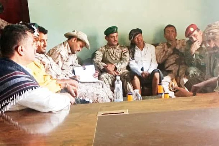 العميد الركن علي حسن الجهوري يعقد لقاءً في ردفان ويؤكد على أهمية الحضور والتنمية وتوحيد الجهود