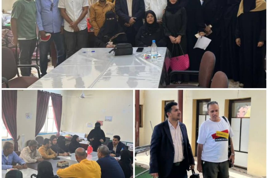 مدير عام الشؤون الاجتماعية بعدن يتفقد معهد دار المكفوفين ومركز الدفاع الاجتماعي لحماية الطفولة بالمعلا