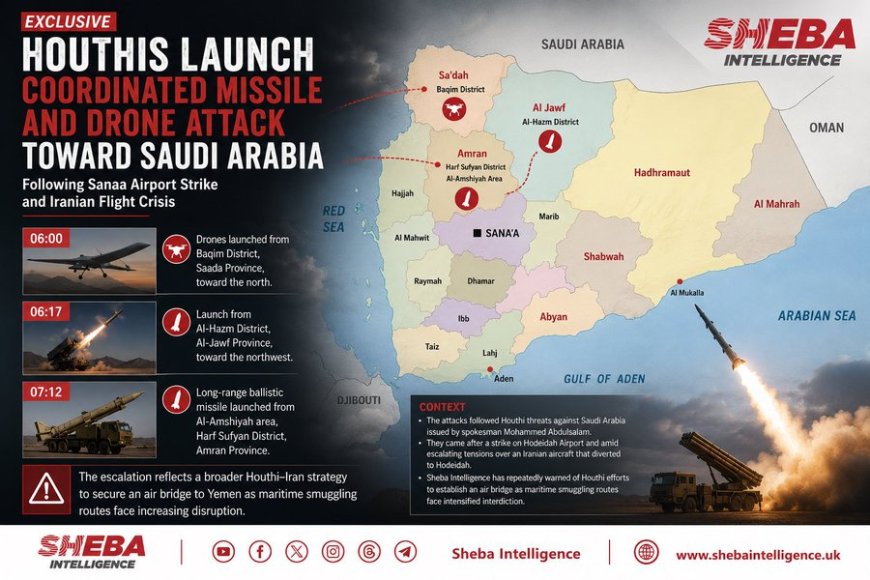 الكشف عن ثلاث محافظات يمنية استخدمتها جماعة الحوثي لإطلاق الصواريخ والطائرات المسيّرة على السعودية - صحافة مباشر