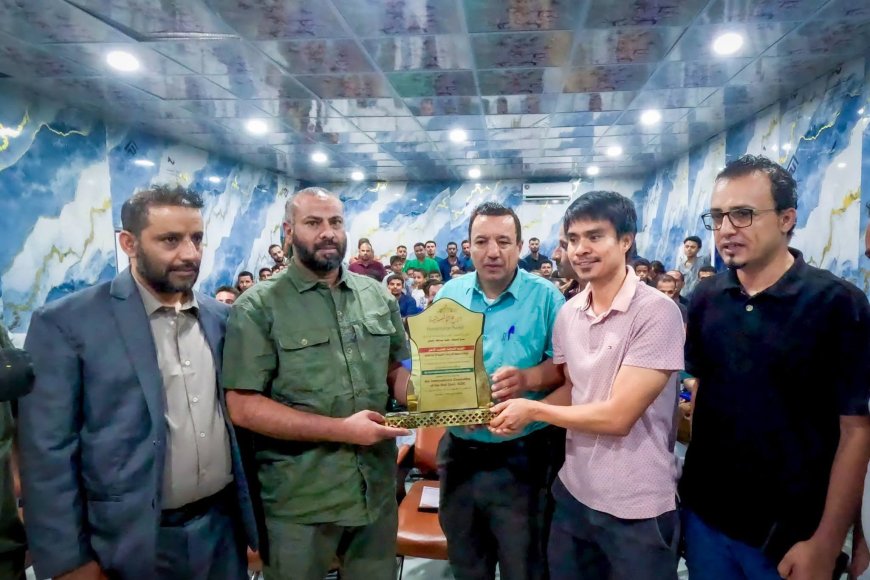 المحافظ القبة يشهد حفل إنجازات المستشفى الميداني سناح ويكرم بعثة الصليب الأحمر