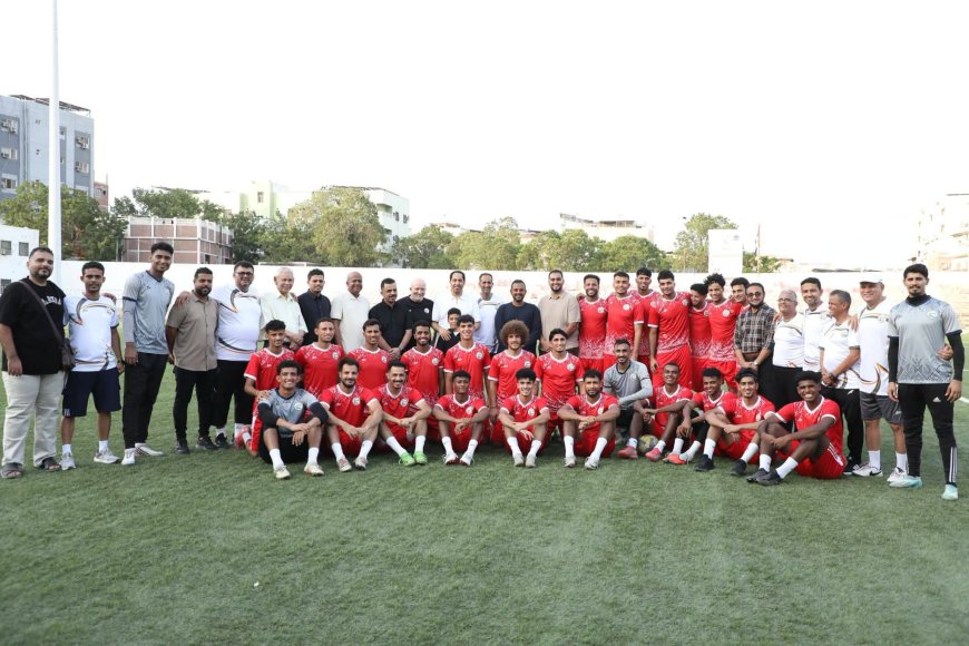 البكري يزور تدريبات المنتخب الوطني الأول لكرة القدم استعدادًا لخليجي 27