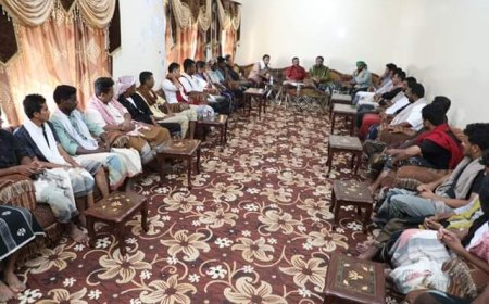 وجهاء ورجالات من قبائل سيبان يجددون مواقفهم الداعمة لحلف قبائل حضرموت